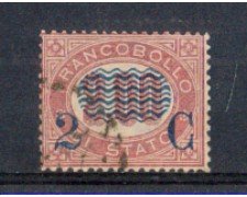 1878 - LOTTO/REG34UA - REGNO - 2c. SU 2,00 LACCA  USATO