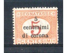1919 - LOTTO/TTT1N - TRENTO e TRIESTE  - 5 c. SU 5c. SEGNATASSE NUOVO