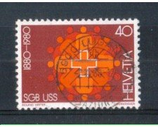 1980 - LOTTO/SVI1115U - SVIZZERA - 40c. UN.SINDACALE - USATO