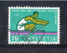 1962 - LOTTO/SVI690U - SVIZZERA - 10c. CANOTTAGGIO - USATO