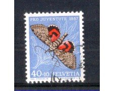 1957 - LOTTO/SVI601U - SVIZZERA - 40+10c. PRO JUVENTUTE - USATO