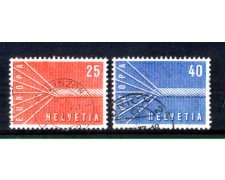 1957 - LOTTO/SVI596CPU - SVIZZERA - EUROPA 2v. - USATI