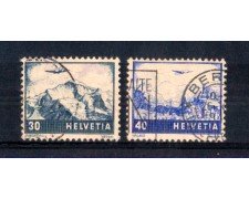 1948 - LOTTO/SVIA43CPU - SVIZZERA - POSTA AEREA 2v. - USATI