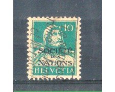 1924 - LOTTO/SVIS50U - SVIZZERA - 10c. SOCIETE DES NATIONS - USATO