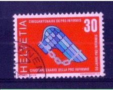 1970 - LOTTO/SVI851U - SVIZZERA - 30c. PRO INFIRMIS - USATO