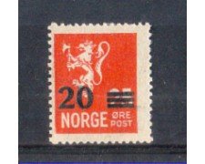 1927 - LOTTO/NORV124L - NORVEGIA - 20 su 25 ORE ROSSO - LINGUELLATO