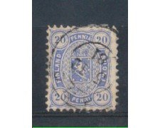 1875/81 - LOTTO/FIN16U - FINLANDIA - 20p. OLTREMARE - USATO