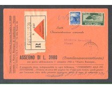 1948 - REPUBBLICA - LBF/705 - Firenze - BUSTA CONTRORIMBORSO PER VERDERIO (CO)