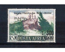 1951 - LOTTO/10644 - SAN MARINO  - POSTA AEREA GIORNATA FILATELICA 1v. - NUOVO