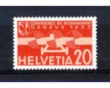 1932 - LOTTO/10718 - SVIZZERA - 20 CENT. POSTA AEREA - NUOVO