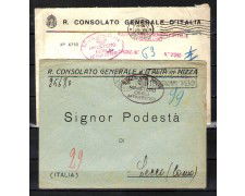 1927/1939 - LOTTO/10806 - REGNO - CONSOLATI DI NIZZA E BARCELLONA - 2 BUSTE