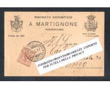 PONTEDECIMO - 1917 - LBF/1541 - REGNO  CARTOLINA COMMERCIALE SAPONIFICIO MARTIGNONE