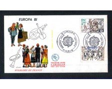 1981 - LOTTO/10918 - FRANCIA  EUROPA FOLCLORE - BUSTA FDC
