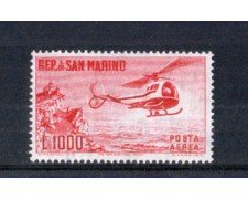 1961 - LOTTO/2646B  - SAN MARINO -  1000 LIRE ELICOTTERO NUOVO