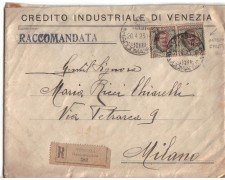 1923 - LBF/1678  - REGNO - BUSTA DA VENEZIA A MILANO