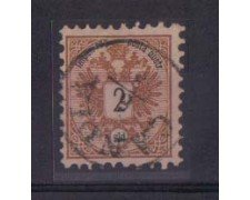 1883 - LOTTO/3695A - AUSTRIA LEVANTE - 2 SOLDI BRUNO. GIALLO