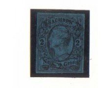 SASSONIA - 1855 - LBF/2388 - 2n. AZZURRO SCURO - USATO