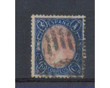 1865 - LBF/2766  - SPAGNA - 12c. AZZURRO ROSA