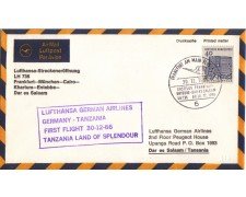 GERMANIA - 1966 - LBF/3239 - PRIMO VOLO LUFTHANSA  GERMANIA/TANZANIA