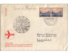 SVIZZERA - 1954 - LBF/3295 - PRIMO VOLO SWISSAIR  SVIZZERA - RIO DE JANEIRO - SAN PAOLO