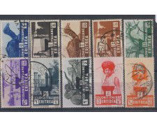 ERITREA - 1933 - LBF/551 - SERIE PITTORICA 10v. USATI