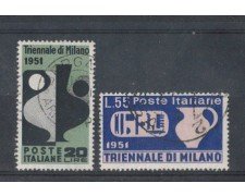 1951 - LOTTO/6149UA - REPUBBLICA - TRIENNALE DI MILANO 2v. USATI