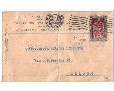 MILANO - 1928 - LOTTO/5523 - 30c. E.FILIBERTO - CARTOLINA DA Milano