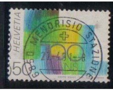 1991 - LOTTO/1878 -  SVIZZERA - VARIETA' - CENTENARIO CONFEDERAZ