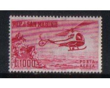 1961 - LOTTO/2646  - SAN MARINO -  1000 LIRE ELICOTTERO NUOVO