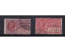 LIBIA - 1928 - LOTTO/2729 - POSTA AEREA 50/80c. - USATI