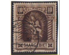 1925 - LOTTO/3060  -SARRE - 10 Fr. MADONNA - USATO