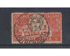 LIBIA - 1923 - LOTTO/3248 - ESPRESSO 60c. BRUNO ROSSO - USATO
