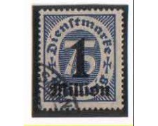 1923  - LOTTO/3825 - GERMANIA REICH - 1M. SU 75p. SERVIZIO