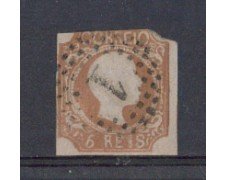 1856 - LOTTO/9608U - PORTOGALLO - 5r. BRUNO GIALLO - USATO
