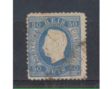1870 - LOTTO/9634AU - PORTOGALLO - 50 r. AZZURRO - USATO