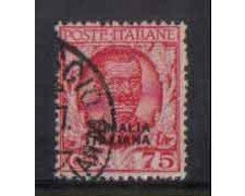 SOMALIA - 1926/30 - LOTTO/4233 - 75c. ROSSO - USATO