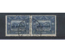 1910 - LOTTO/ERIT37UC - ERITREA - 25c. AZZURRO  COPPIA - USATI