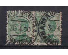 1925 - LOTTO/ERIT93UC - ERITREA - 20c. VERDE COPPIA - USATI