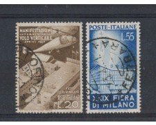 1951 - LOTTO/6137UC - REPUBBLICA - 29° FIERA DI MILANO 2v. USATI