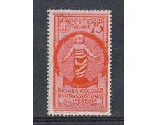 1937 - LOTTO/REG411N - REGNO - 75c. COLONIE ESTIVE - NUOVO