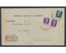 1944 - LOTTO/503 - PADOVA MANOSCRITTI RACCOMANDATI PER CASALSERUGO
