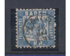 BADEN - 1868 - LOTTO/5097 - 7 KR. AZZURRO