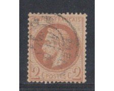 1863/69 - LOTTO/5202 - FRANCIA - 2c. ROSSO BRUNO NAPOLEONE