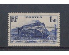 1937 - LOTTO/5211 - FRANCIA - 1,50 Fr. CONGRESSO FERROVIE