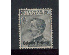 1925 - LOTTO/ERIT94L - ERITREA - 30c. GRIGIO NERO - LING.
