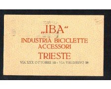 TRIESTE - 1925 - LOTTO/10809 - IBA INDUSTRIA BICICLETTE