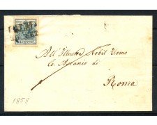 1858 - LOMBARDO VENETO -  LOTTO/30283 - 45 cent.  II° TIPO  SU PIEGHEVOLE PER ROMA - 