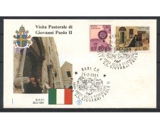 1984 - BARI - VISITA DI PAPA GIOVANNI PAOLO II° - BUSTA - LOTTO/31093