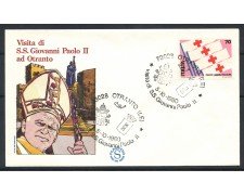 1980 - OTRANTO (LE) - VISITA DI PAPA GIOVANNI PAOLO II° - BUSTA - LOTTO/31095