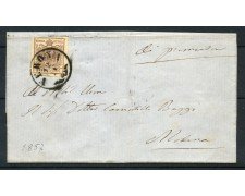 1857 - LOMBARDO VENETO  LOTTO/30282 - 30 cent. I° TIPO SU BUSTA DA VERONA PER MILANO - 